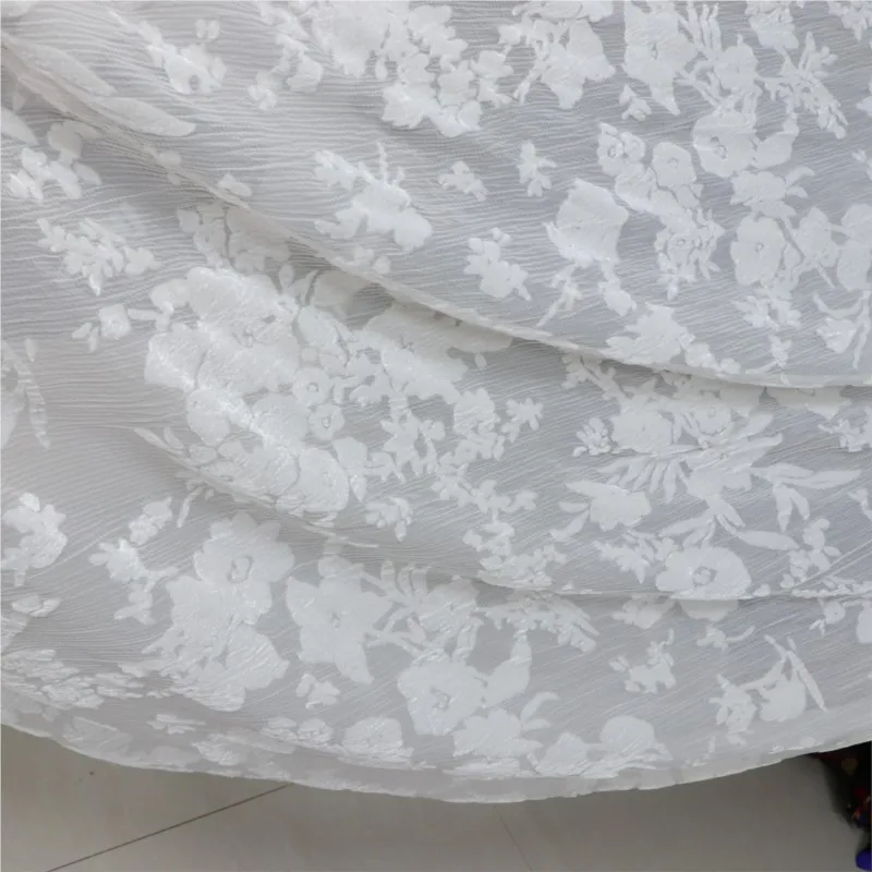 

Woven velvet brocade velvet-viscose fabric flower-patterned sleeping dress and cheongsam