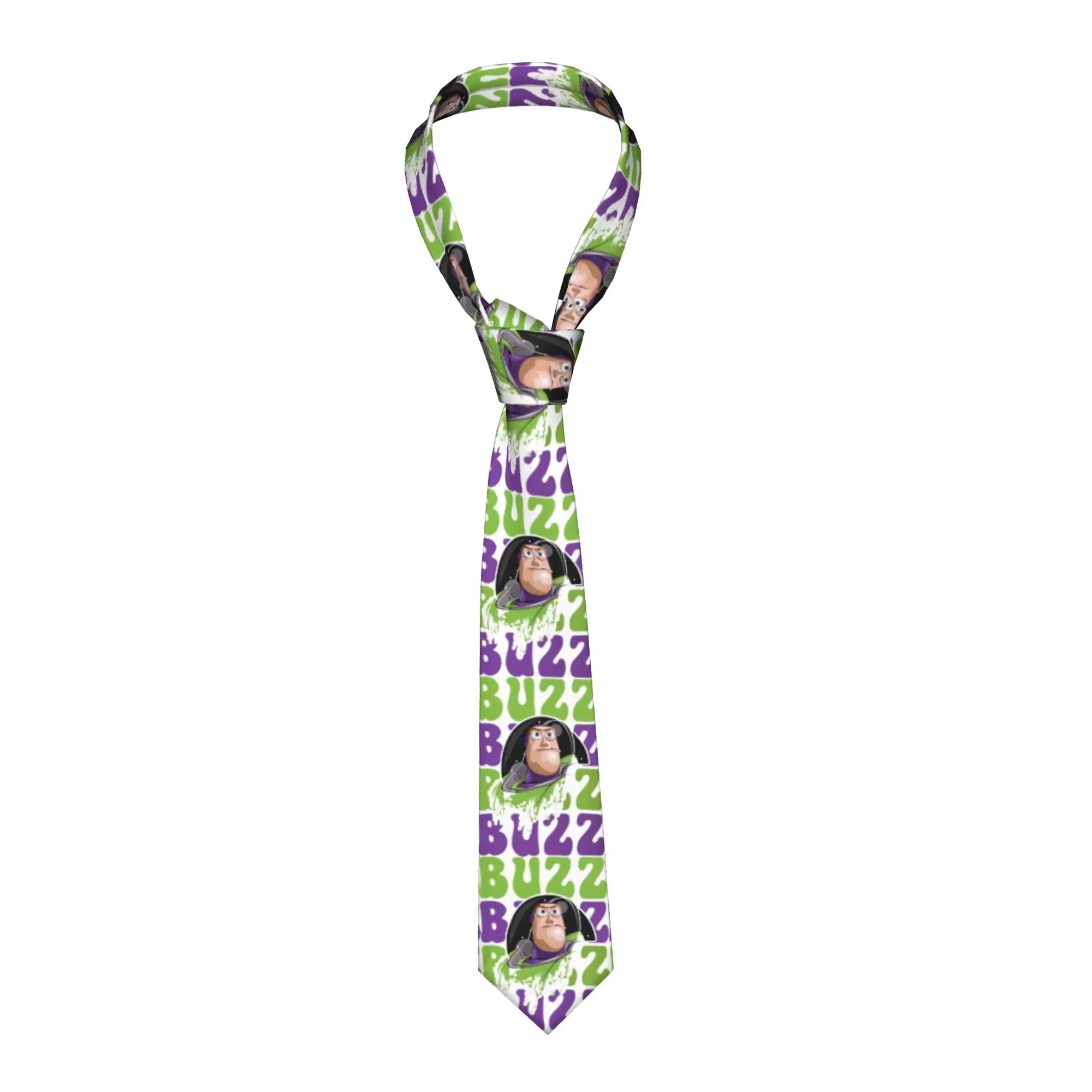 

Формальный галстук с Баззом Лайтером из «Истории игрушек» для мужчин, шелковый галстук на заказ для офиса, Gravatas