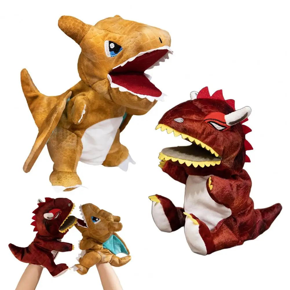 Pluszowa Marionetka Edukacyjna Dinozaur Ręczna Marionetka Pluszowa Zabawka dla Dzieci Rekwizyt do Opowiadania Historii Kawaii Lalki Wypchane Palcowa Marionetka do Dramy