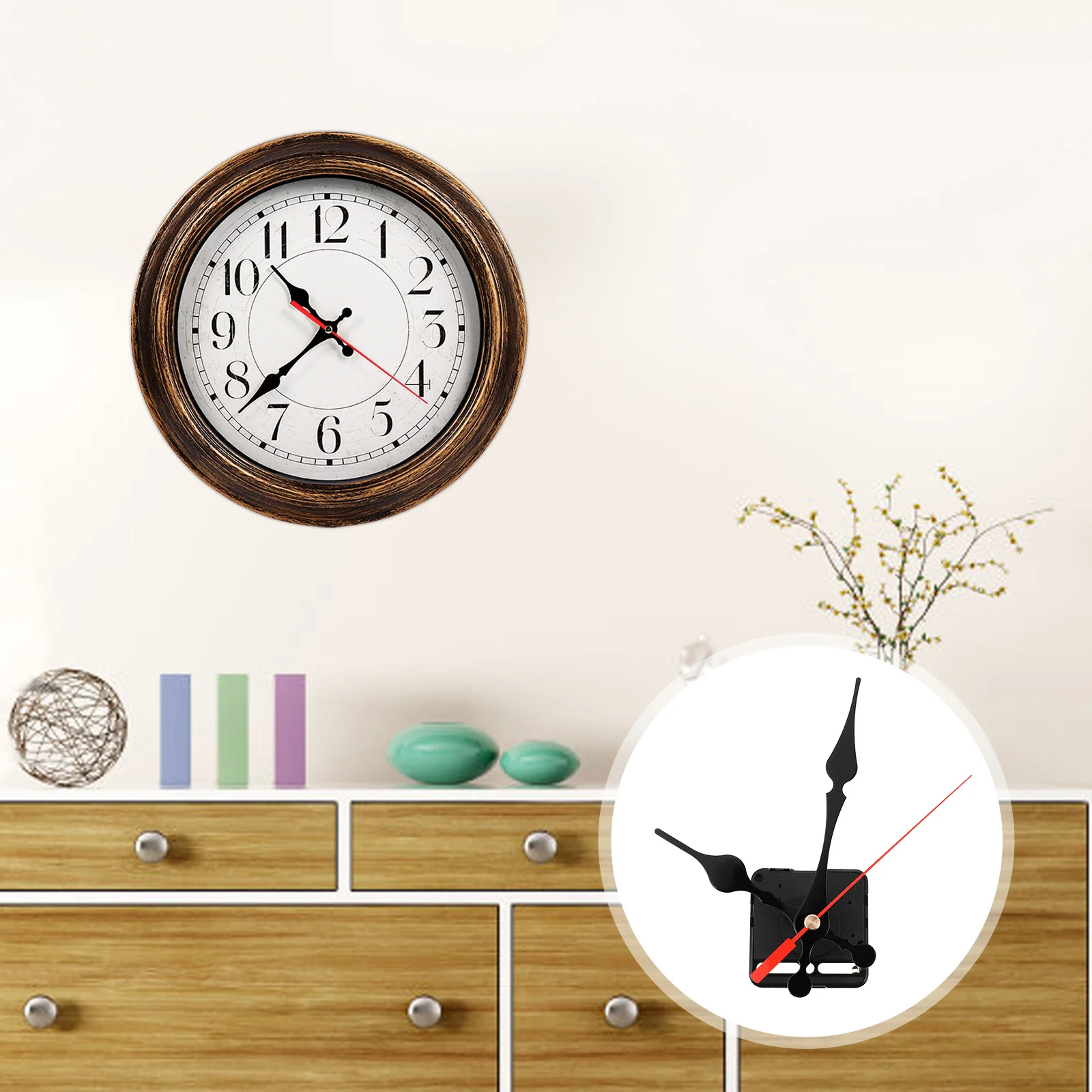 

1 set 1 Set Movement Replacement Mechanism Diy Repair Kit Accessories Clock Parts Mute Movement Clock Supplies