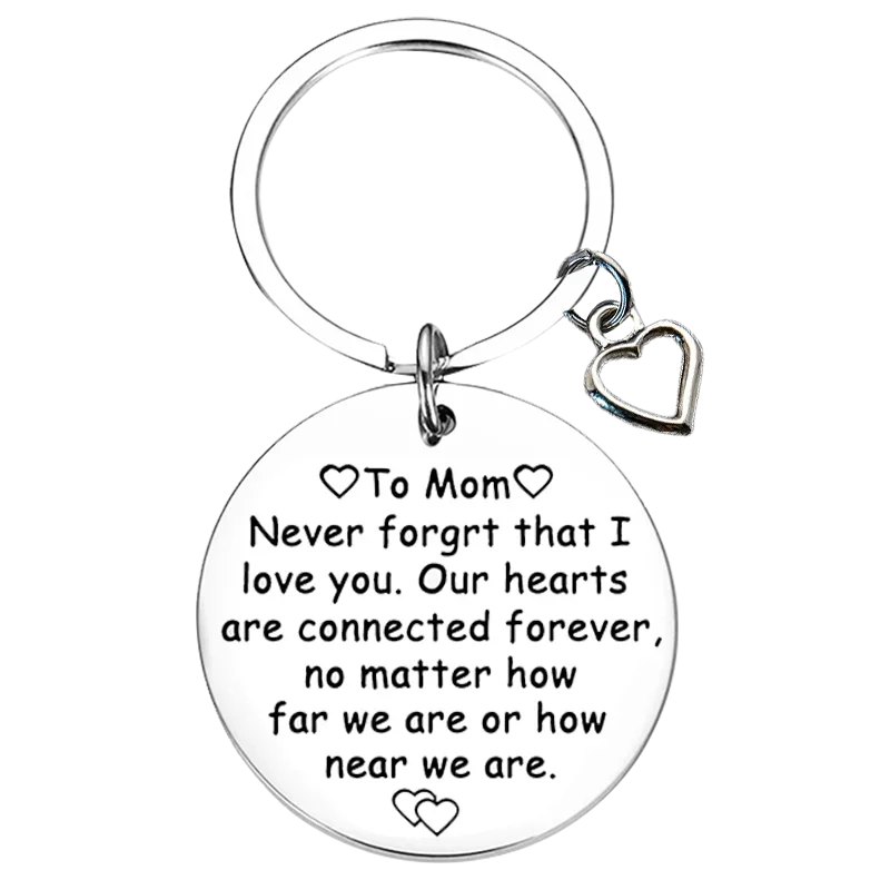 Never Forget That I Love You Mom Birthday Gifts Keychain Pendant Mother Daughter Gifts Key Chain Mother’s Day Gifts