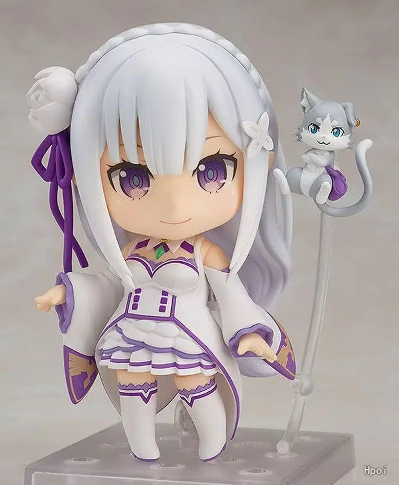 Re: Starting Life 10cm In A Different World Emilia Wiele Akcesoriów Figurka Anime Model Statua Kolekcja Ozdoba na Biurko