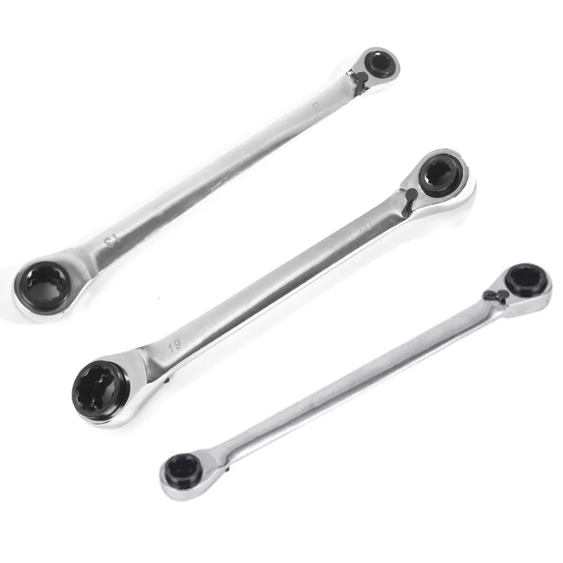 

Two Way Ratchet Spanner for 8-13mm/10-19mm/16-19mm Double End Ratcheting Wrench