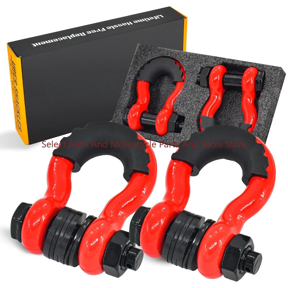 Cross-border Explosive Shackles, Auto Parts, D-type American Shackles, Die Forging, G2130 Bow Shackles with Nuts in Stock