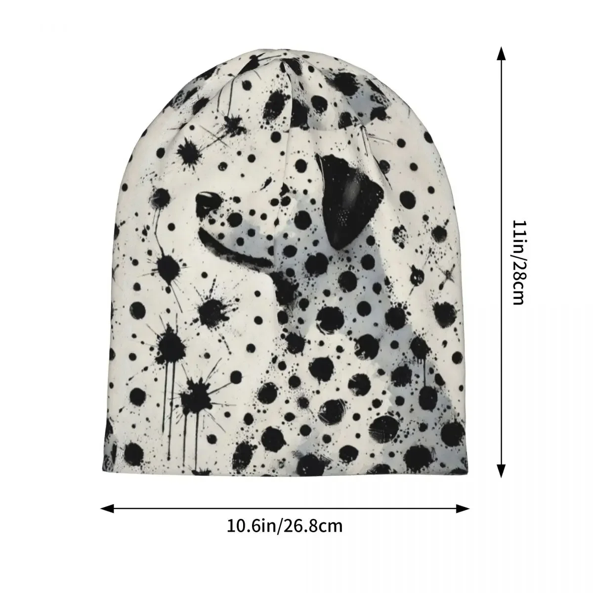 Dalmatian Dreamscape A Splash Of Spots Warm Knitted Cap Fashion Bonnet Hat Autumn Winter Outdoor Beanies Hats for Men Women