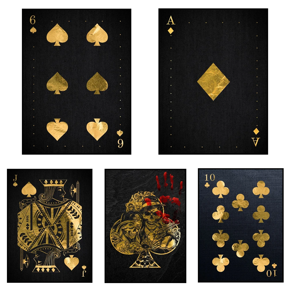 Playing Card Queen of Spades HD Print Picture Wall Art Canvas Painting Home Decor Poster Living Room