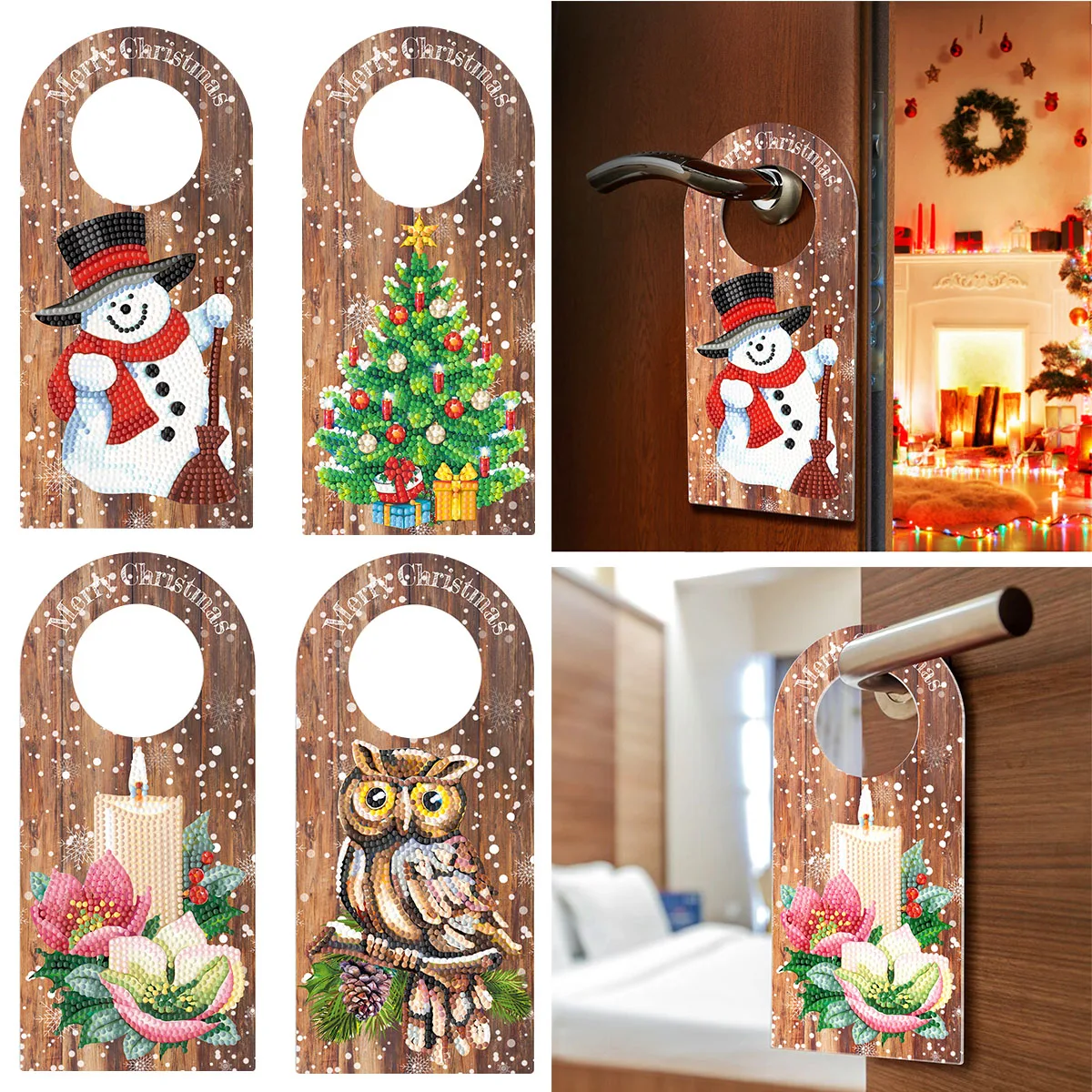 

Новая картина из страз, дверной знак, подвесное украшение «сделай сам», алмазная вышивка, мозаика ручной работы, домашний декор, подарок