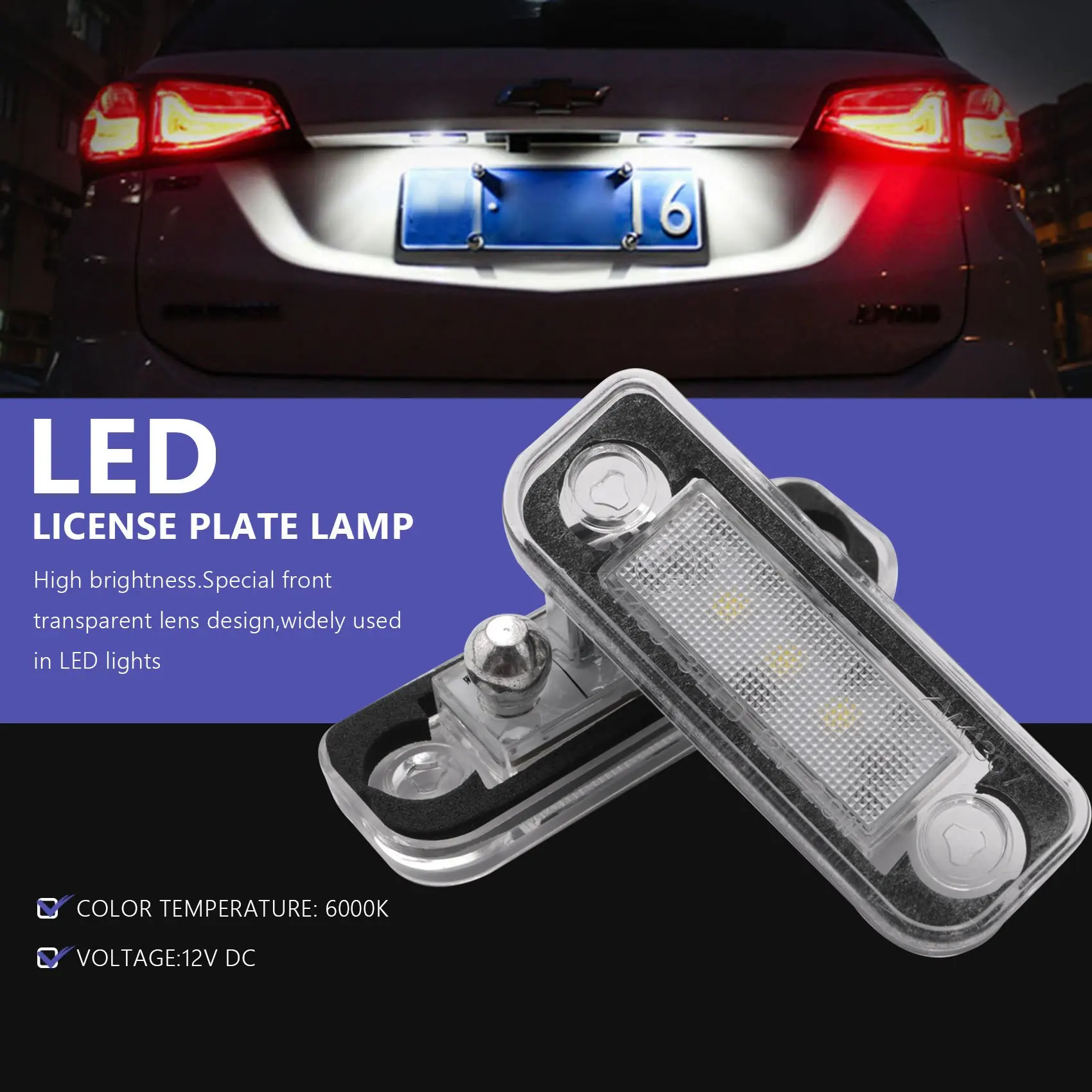 Luz LED para matrícula, lámpara sin errores para Mercedes Benz W203, 5D, W211, R171, W219