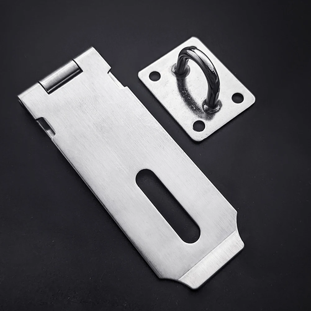 

2pcs 201 Stainless Steel Hasp Latch Door Lock for Garage Attic Bedroom Bath Kitchen Office Hotel Security Padlock Hardware