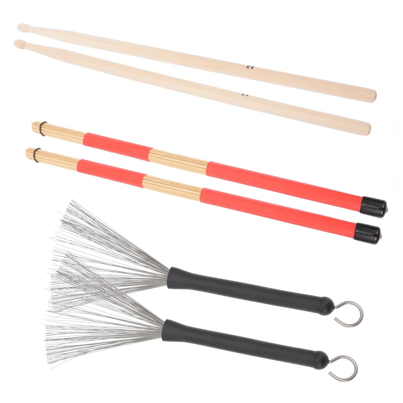 

Wire Brush Drum Stick Gear Drumstick Electronic Sticks Drumsticks for Brushes Jazz