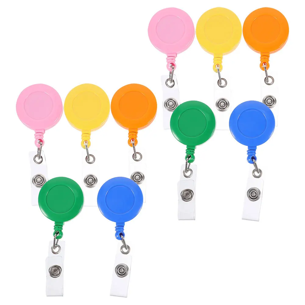 

9Pcs Retractable Badge Holders Nurse Badge Buckles Multi-Function Id Card Holders for Doctors Employees Nurses Healthcare