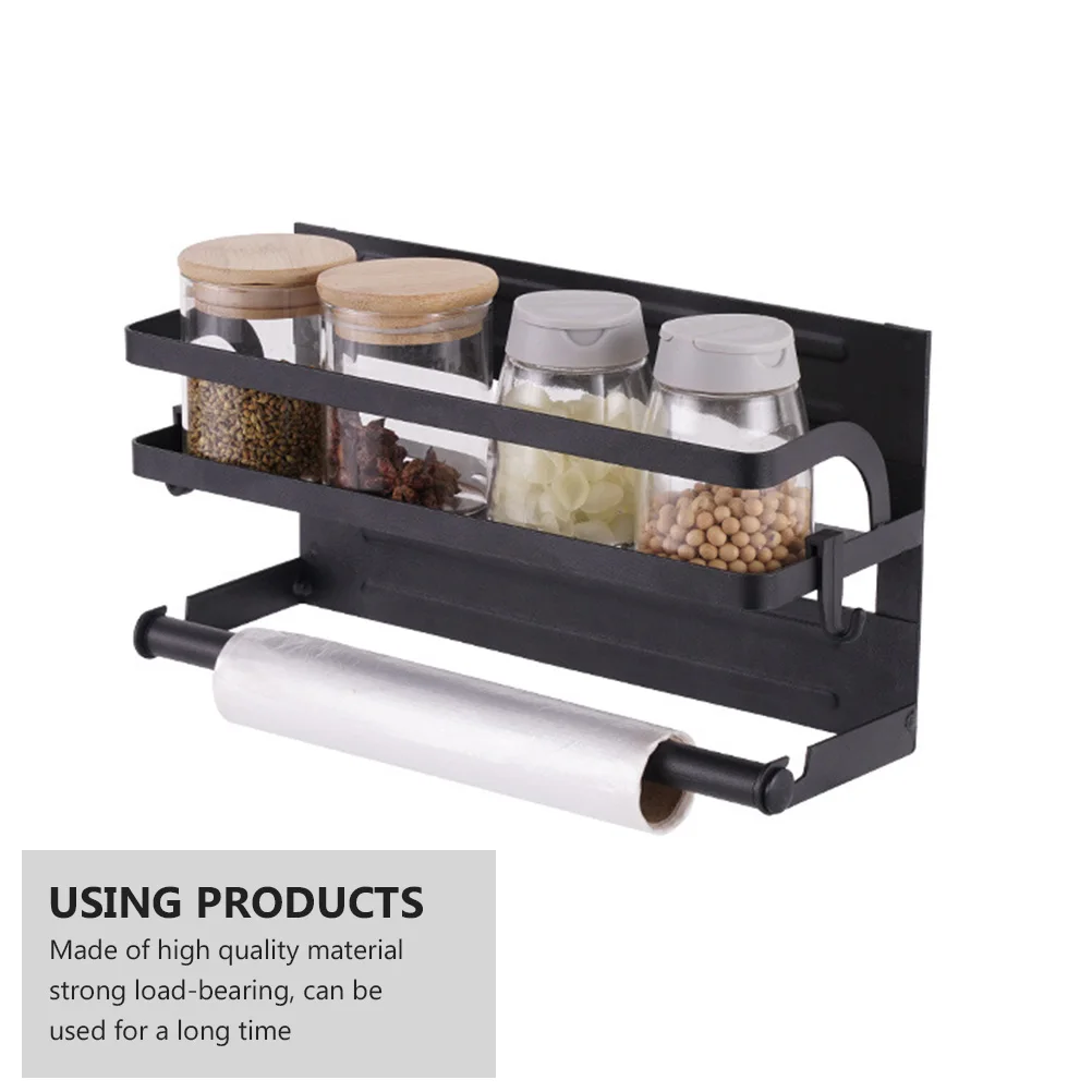 

Refrigerator Pylons Storage Shelf Single Layer Rack Sundries Container Shelves Magnetic Stand Metal Dusting