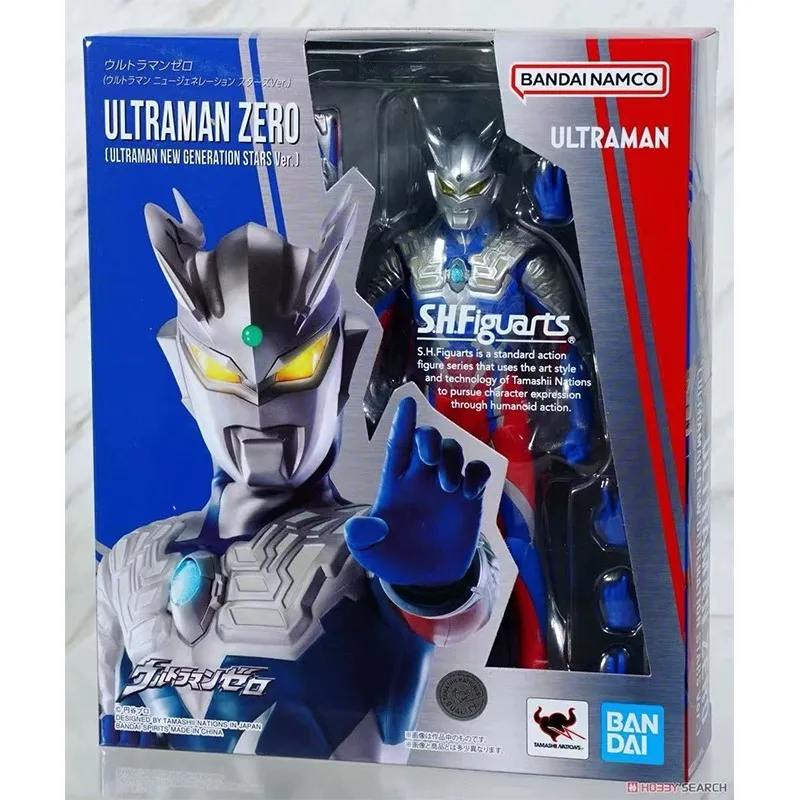 Bandai Genuine SHF ULTRAMAN ZERO(ULTRAMAN NEW GENERATION STARS Ver.) Anime Action Figure Collectible Model Toy Ornament Gift Kid