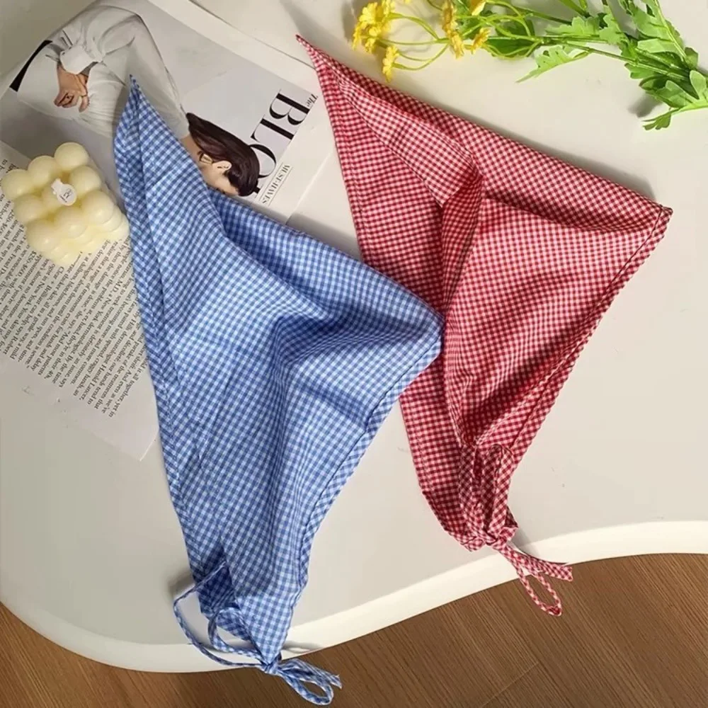 Fashion Pastoral Style Triangle Headscarf Polyester Cotton Headband Ties Hair Scarf Girl