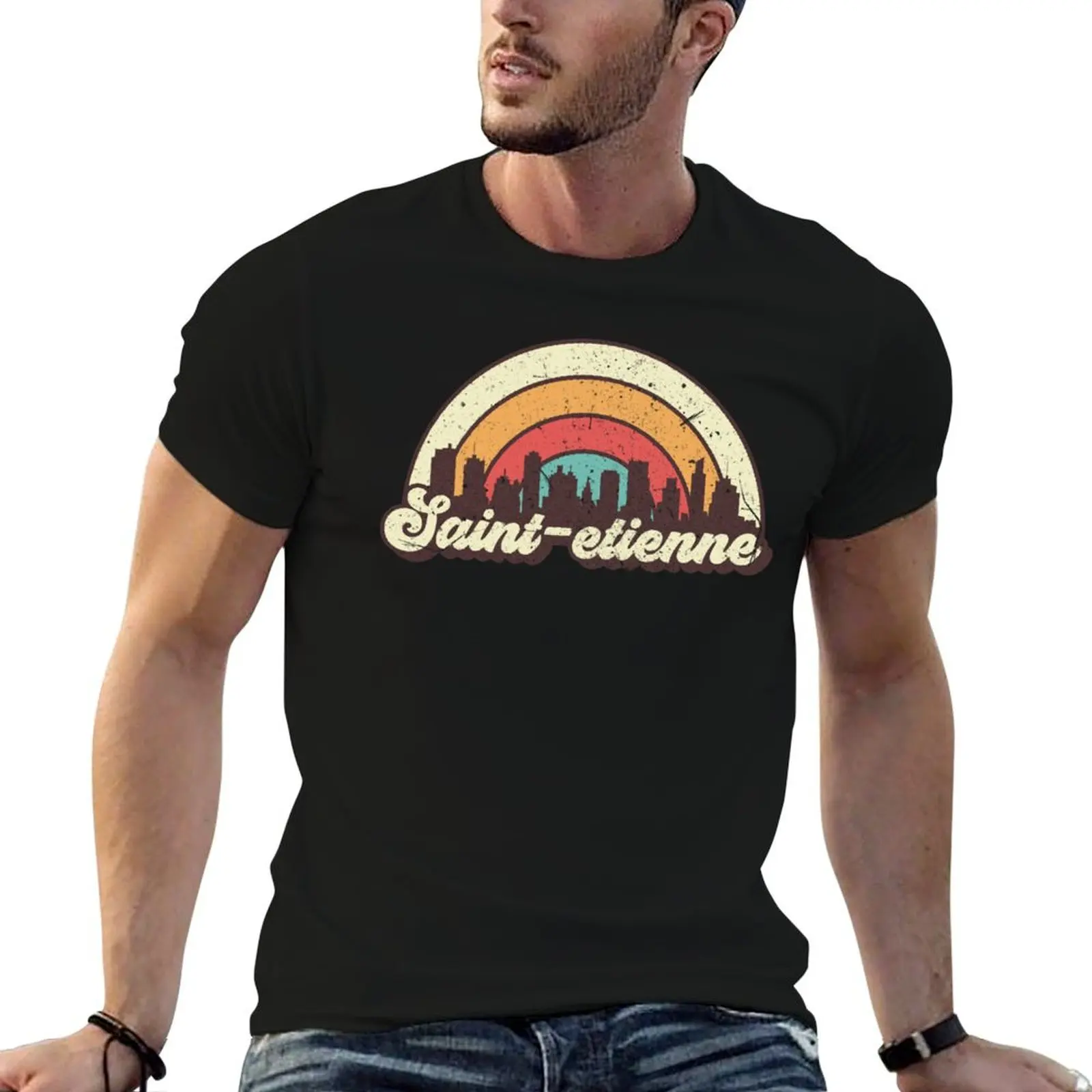 

Saint-etienne travel gifts T-Shirt t shirt man luxury t shirts for man cotton funny T-Shirt
