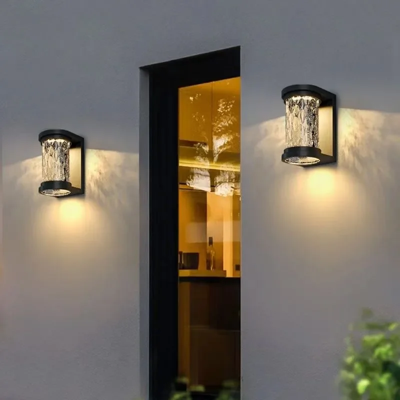 Villa Outdoor Wall Light Outdoor Waterproof Ripple Wall Light Courtyard Decoration