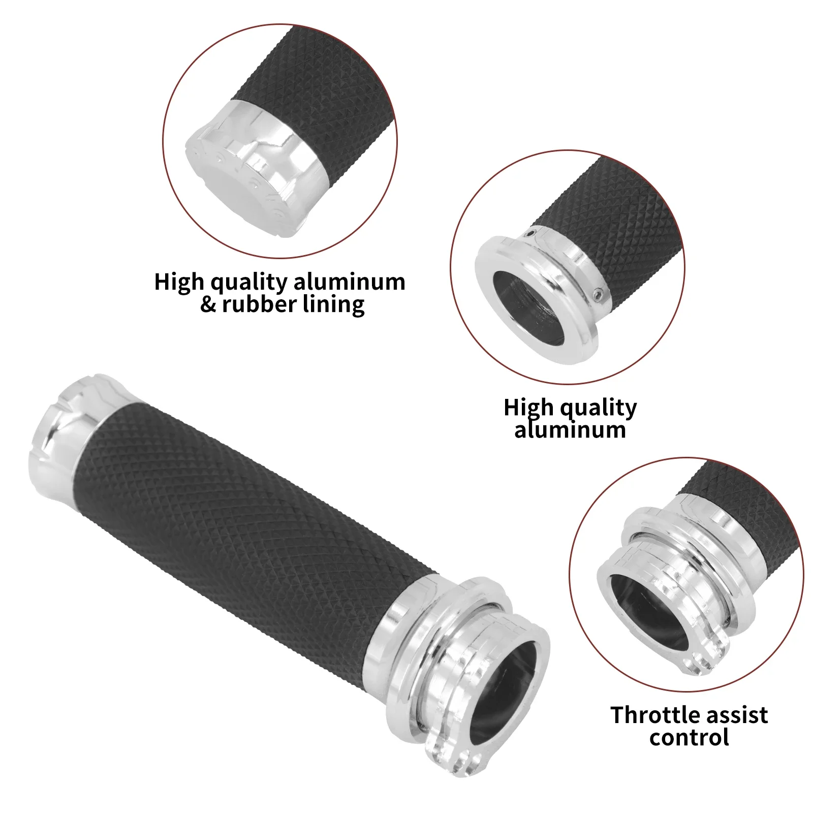 Motorcycle Hand Grips 1'' 25mm Handle Bar For Harley Sportster XL Touring Electra Street Glide Dyna Softail Street Bob Hand Grip image 3