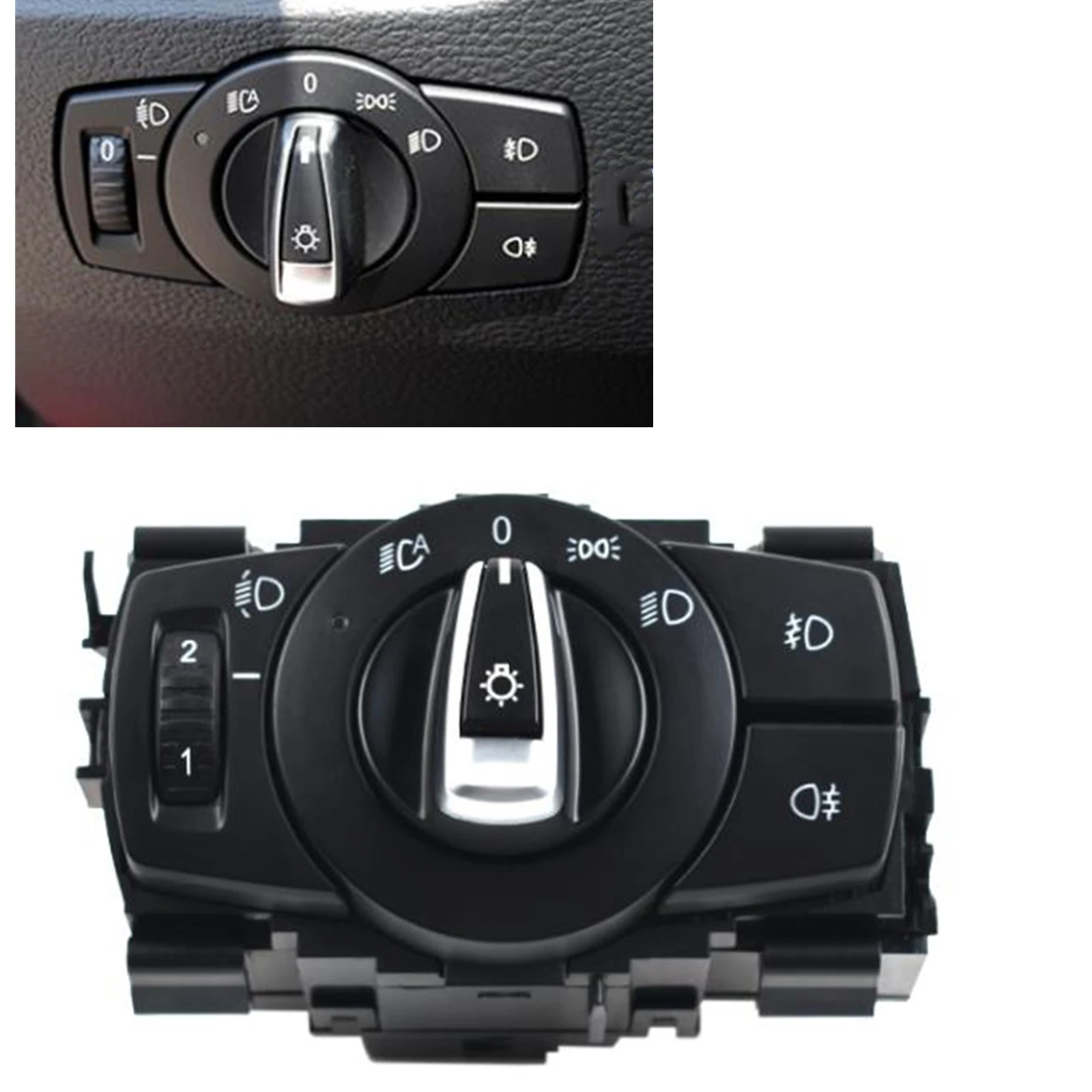 Car Headlamp Button Switch For BMW 320i 325i 330i 335i M3 2008-2011 Advanced Ver