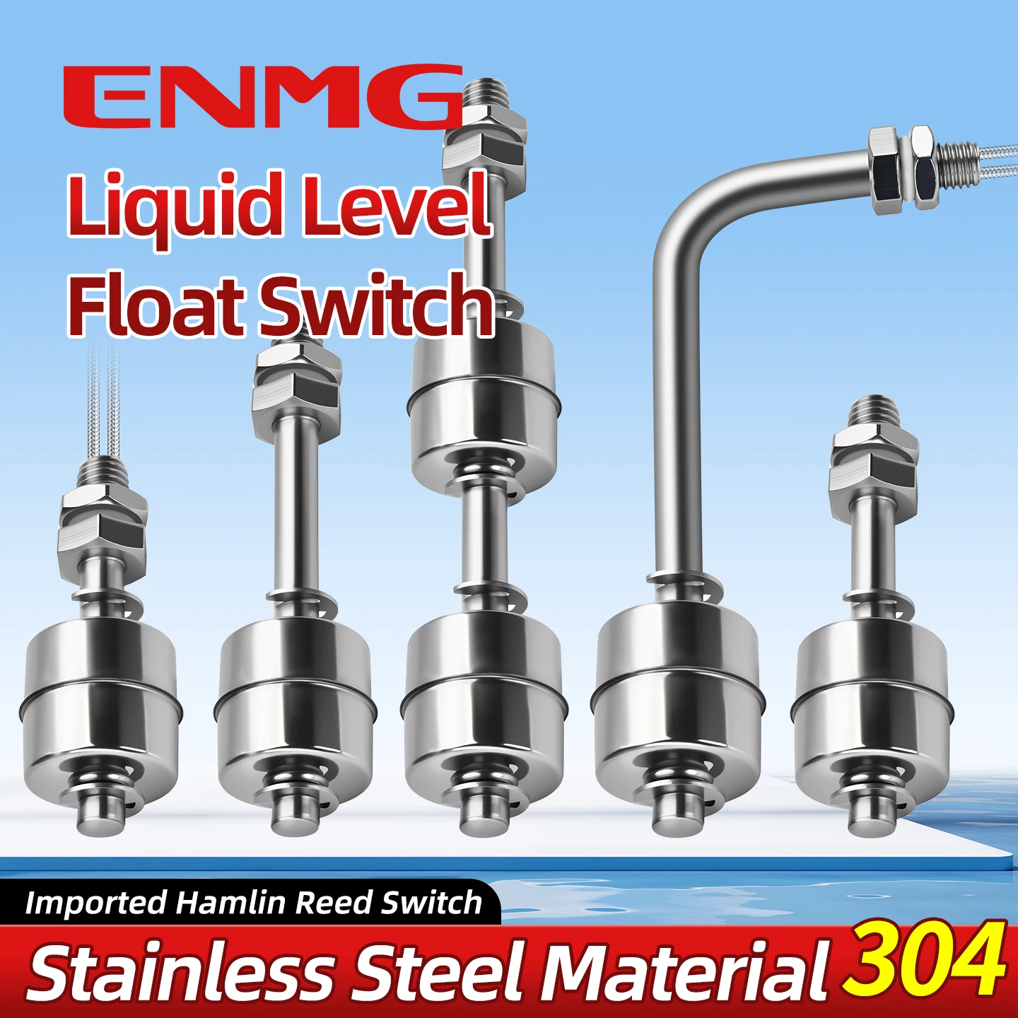 

ENMG Stainless Steel Level Float Ball Switch HighTemperature Resistant with Imported Bimetallic Tube Single Or Doubl Option