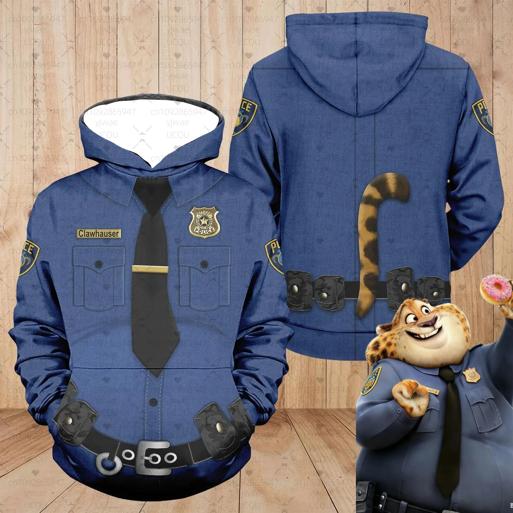 

Худи «Зоотопия» 2026: Полицейский кролик Джуди Ник Клаузауэр, косплей-костюм для Хэллоуина, футболка для детей и взрослых