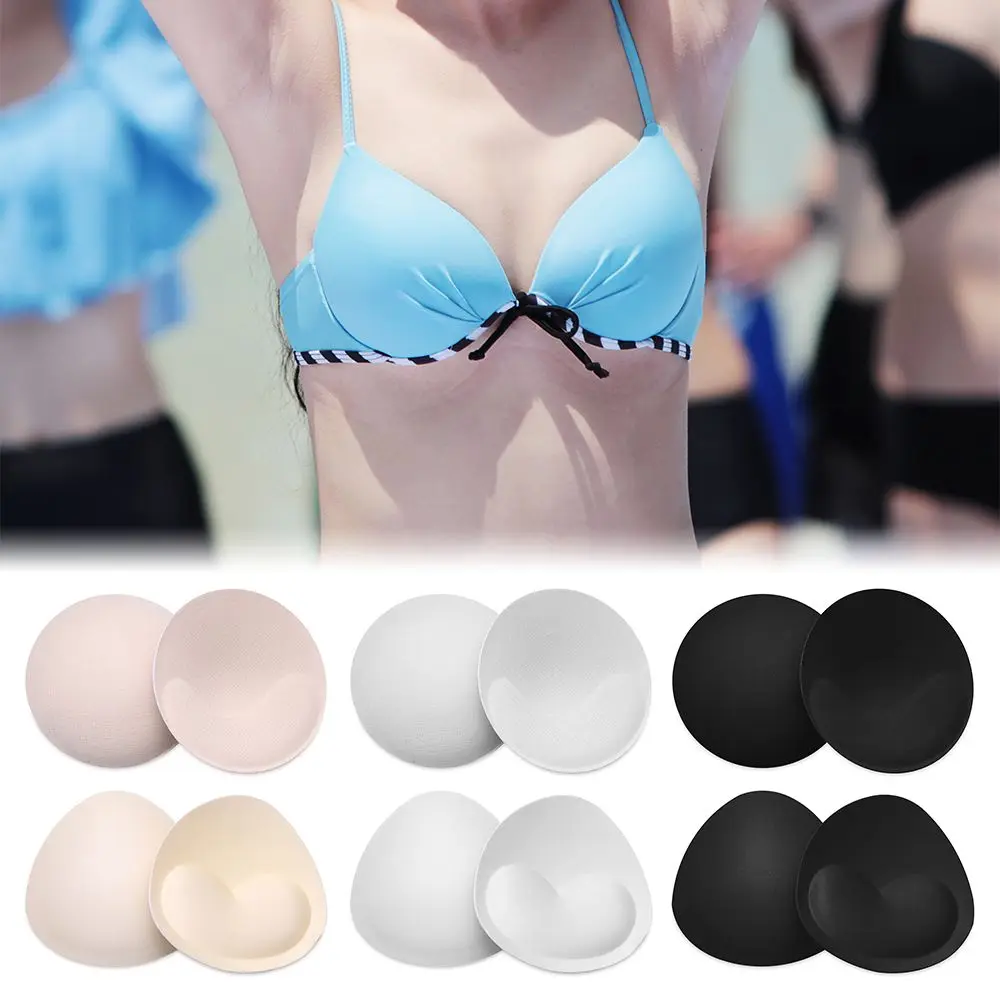 1Pair Removeable Bikini Intimates Accessories Sponge Foam Push Up Cups Insert Pad Bra Pads Breast Bras Chest Cup