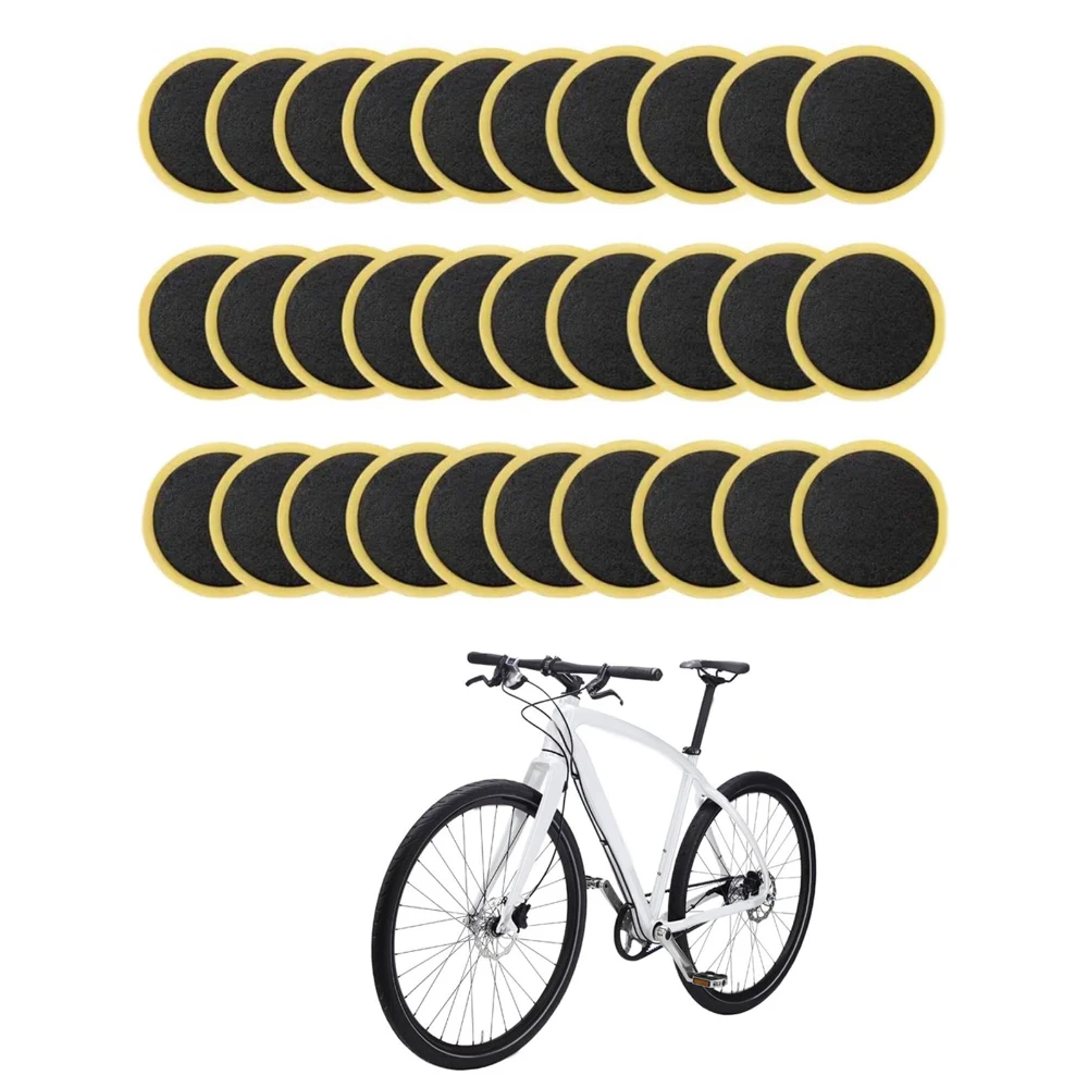 

30/20/10PCS Bicycle Glue-free Tire Patches Tool Easy Use Adhesive Bike Repair Kit for Mountain and Road Quick Puncture Fixing To