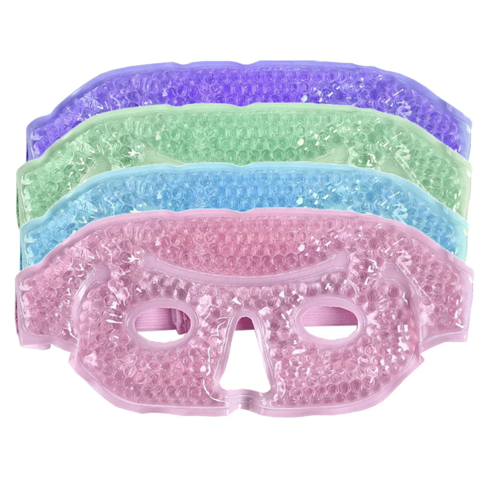 Ice Face / Eye Mask Heated Warm Cooling Hot Cold Therapy with Plush Backing Reusable Gel Mask Reduce Dark Circles Relieve