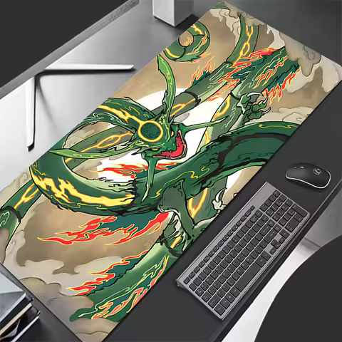 Mouse Pad Gaming Carpet Anime Keyboard Pads Rug PC Mousepad XXL Pokemon Rayquaza Mouse Pads Laptop Extended Desk Mat for LOL