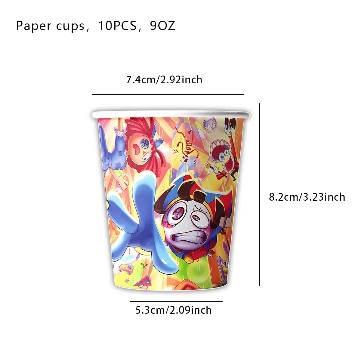Het geweldige digitale circus Verjaardagsdecoratie Servies Beker Borden Servet Ballonset Banner Achtergrond Cadeauzakjes Feestartikelen