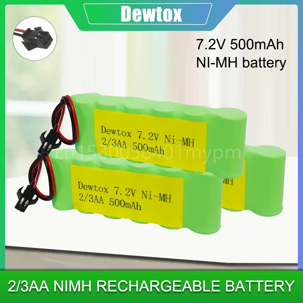 7,2 v 2/3aa 500mah ni-mh wiederauf ladbarer Akku mit Stecker zelle für Spielzeug Not licht schnur loses Telefon Fernbedienung sauto