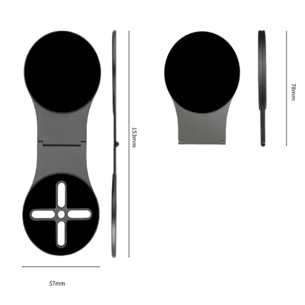 ADEGBO-Improved For MagSafe Stand Laptop Side Mount Phone Holder for Laptop Grey