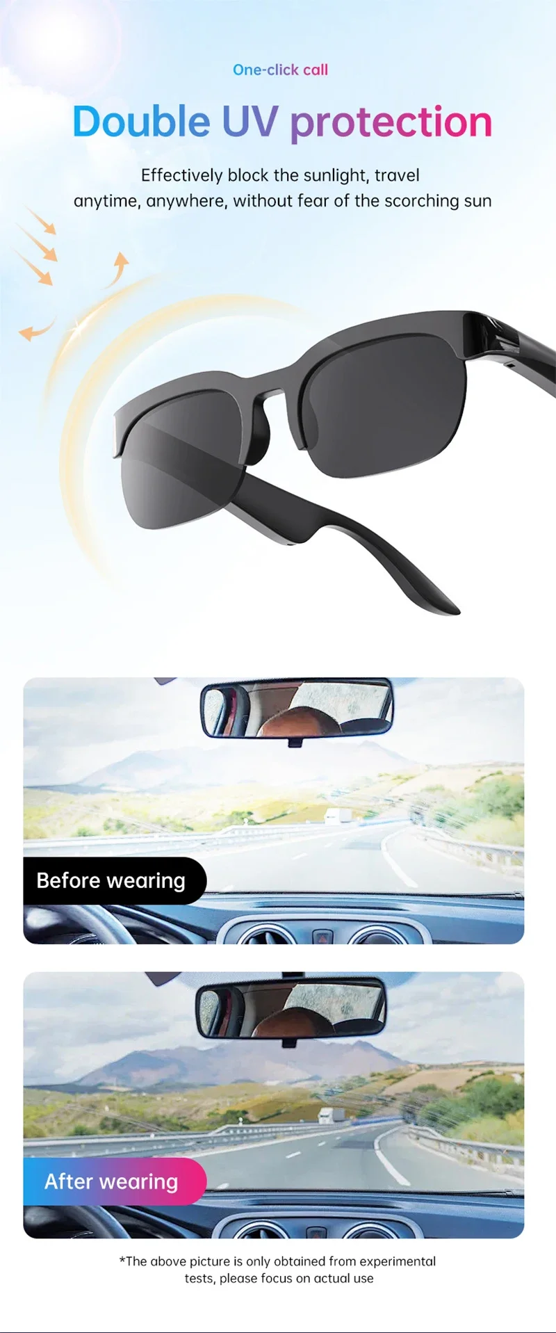 Lenovo AI Smart Glasses 12KHD 2600W Freisprechfunktion AI-Übersetzung ChatGPT-Protokollierung Musikwiedergabe Smart-Sonnenbrille für Männer und Frauen – Detail 9
