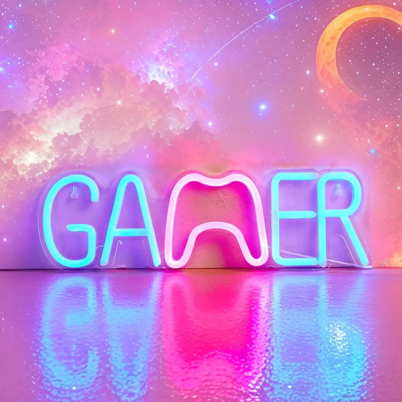 Chi-buy LED 네온 게이머 게임 패드 USB 전원 네온 사인 장식 램프 표지판 침실 룸 바 숍을위한 생일 선물 벽 예술