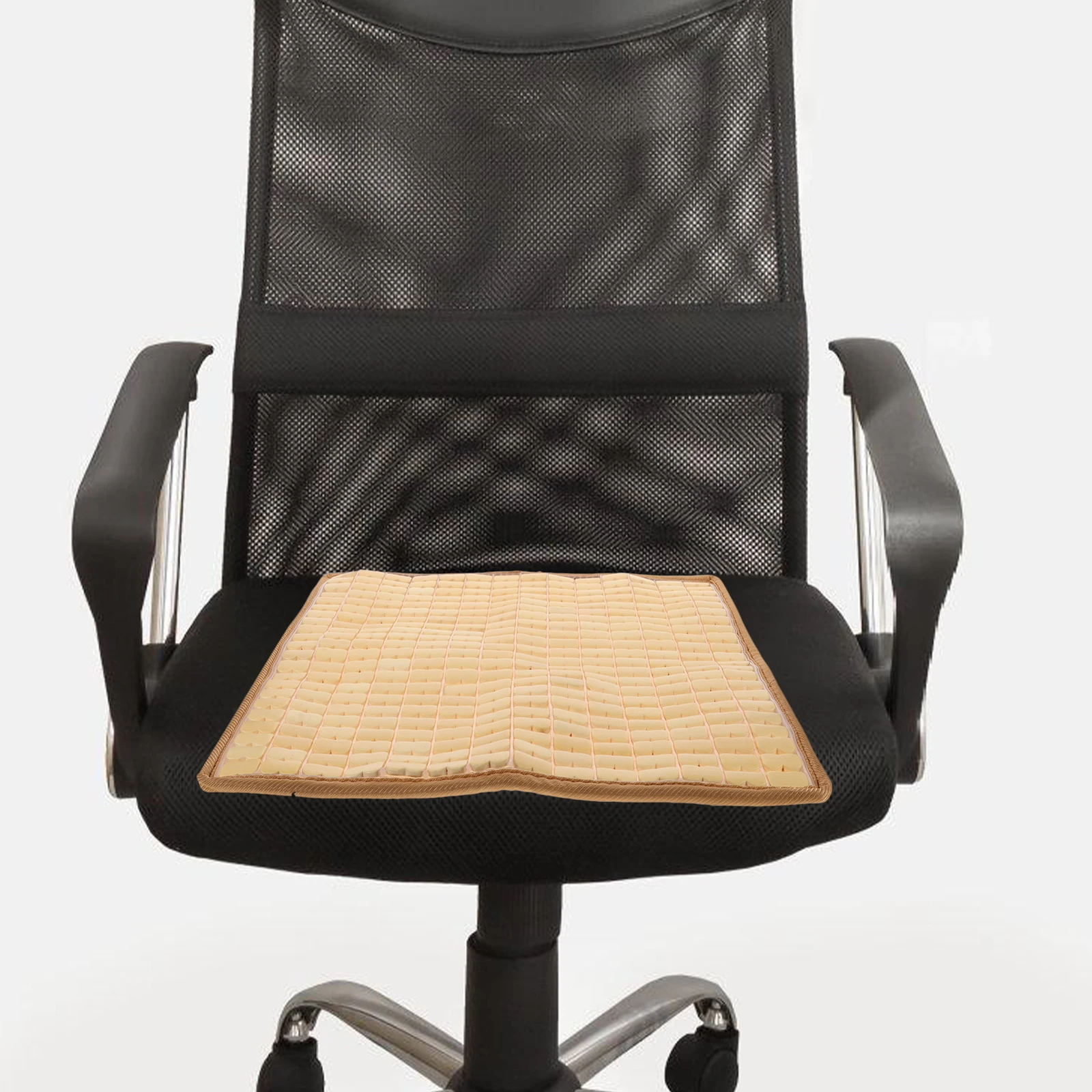 

Mat Cushion Car Seat Cooling Pad Adult Breathable Round Auto Cover Cloth Cooler Bamboo Office Summer