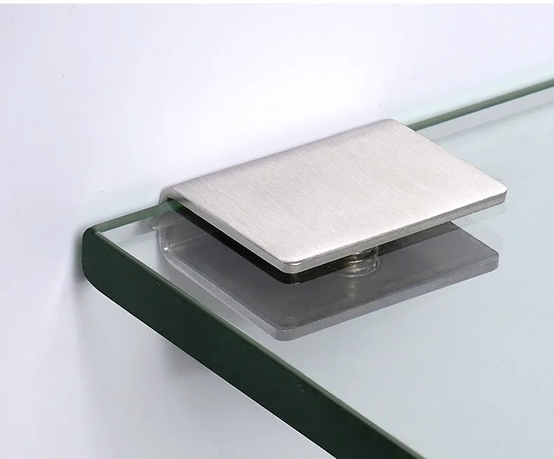 4 Stück Glasklemmenhalter Regalclip Edelstahlhalterung für 6mm 8mm 10mm 12mm dicke Platten Quadratische Glasklemmen – Detail 2
