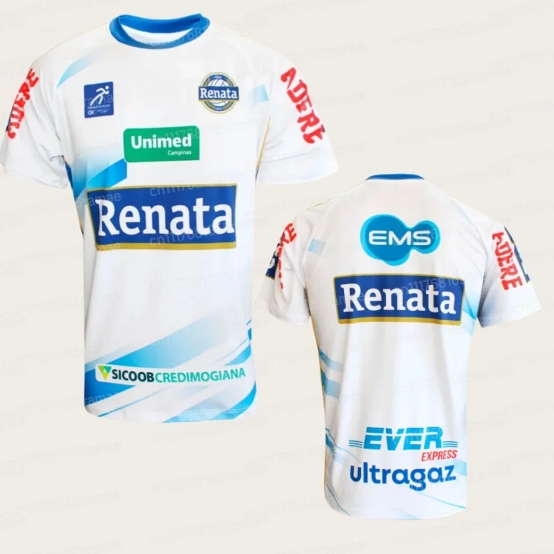 Brasilianisches Volleyball-T-Shirt mit Vollmuster, weich, atmungsaktiv, leicht, lässiges Freizeit-T-Shirt für Fans, Outdoor-Sport-Oberteil, Sport-T-Shirt – Detail 8