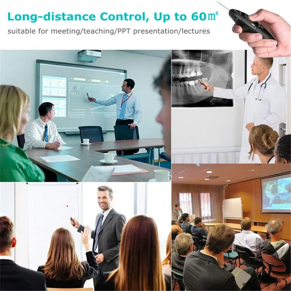 TenYua 2.4 グラムワイヤレスレッドプレゼンターポインターペンポインターリモコン USB レシーバー PPT パワーポイントプレゼンテーション教育用