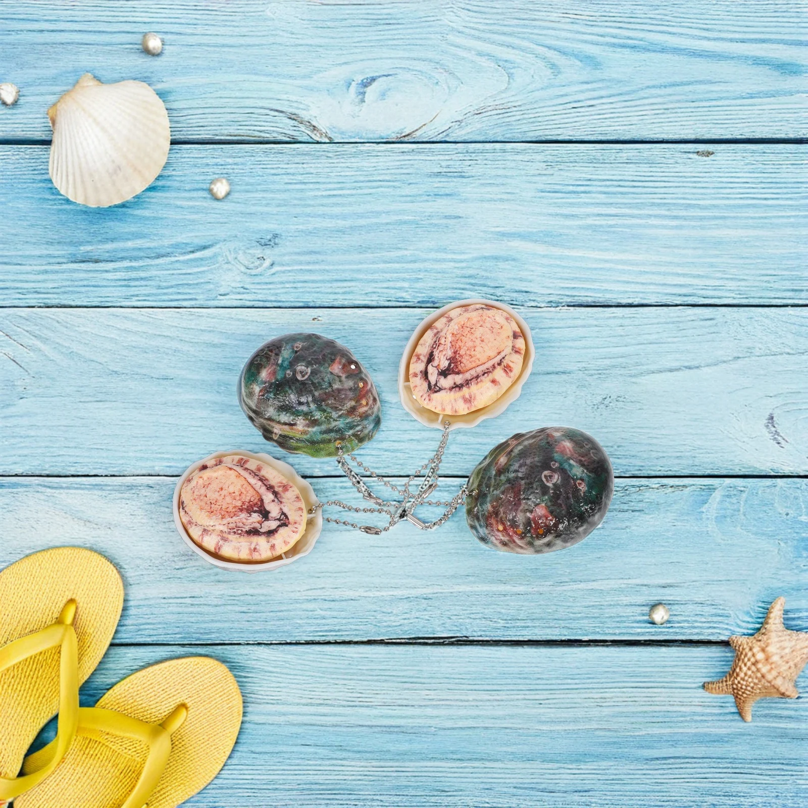 

4pcs Press To Squirt Water Gun Abalone Shaped Spraying Lightweight Portable Summer Beach Play Safe Edges Easy