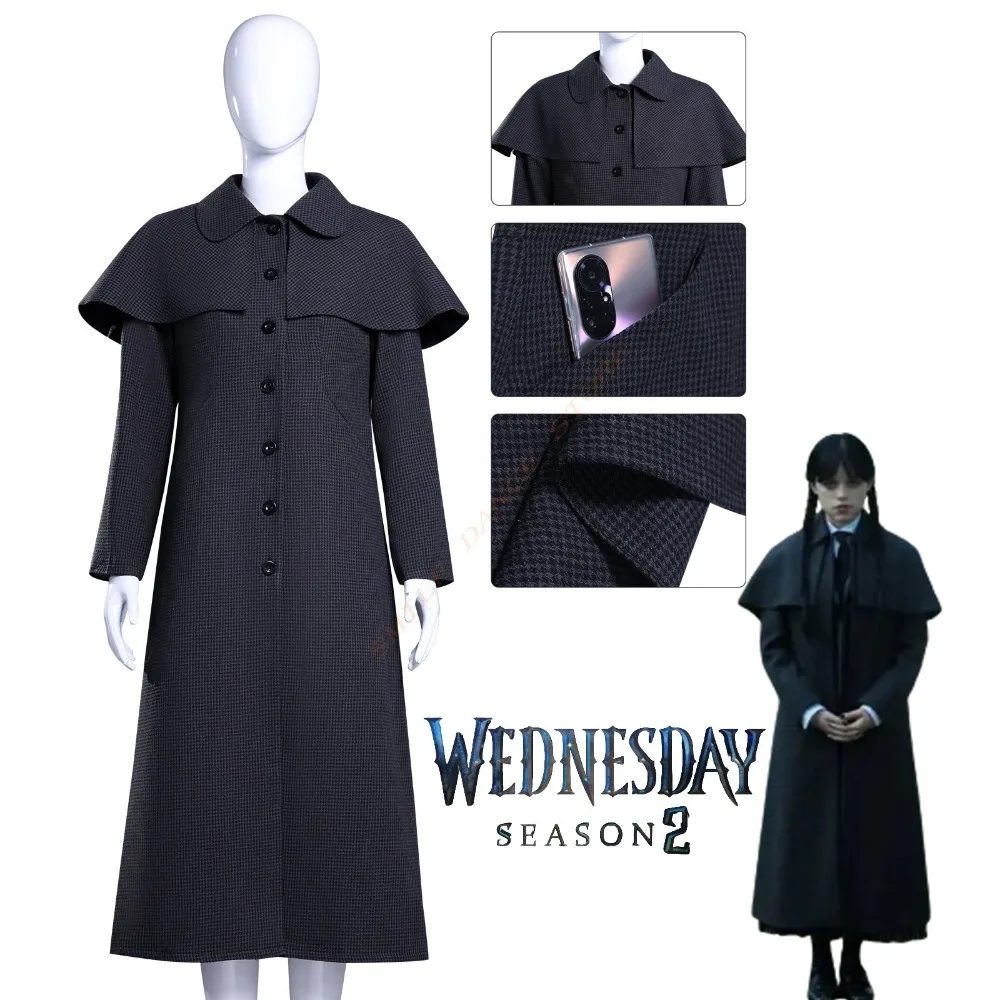 

Костюм для косплея из аниме, клетчатый плащ, униформа в британском стиле, сезон 2, вечеринка на Хэллоуин для женщин, карнавал, Хэллоуин