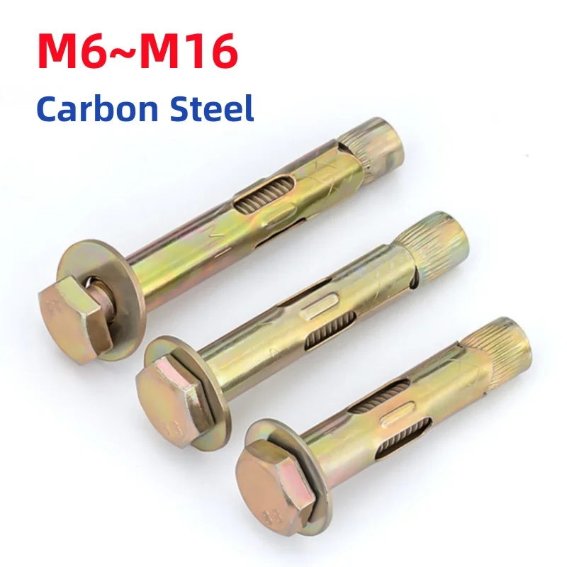 M6 M8 M10 M12 M16 Color Zinc Carbon Steel Outer Hexagon Expansion Screws Built in Floor Expansion Bolts
