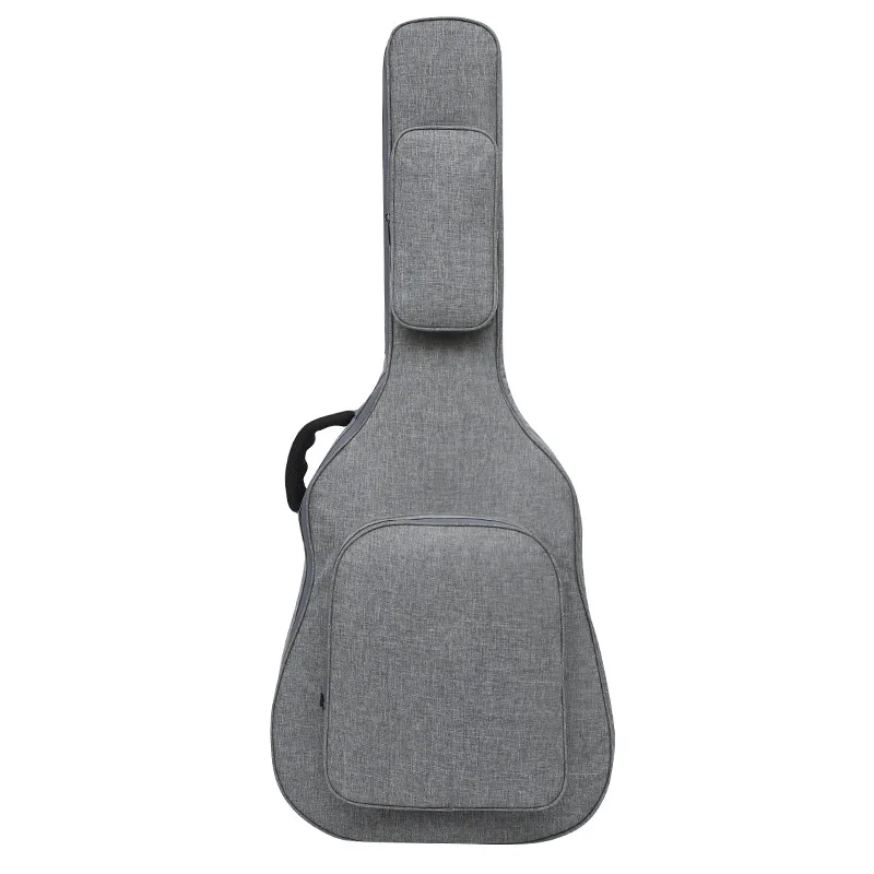 12MM Thickened Guitar Bag Anti-Splash Oxford Cloth 41 Inch Folk Song Guitar Bag Black Shoulder Instruments Bag