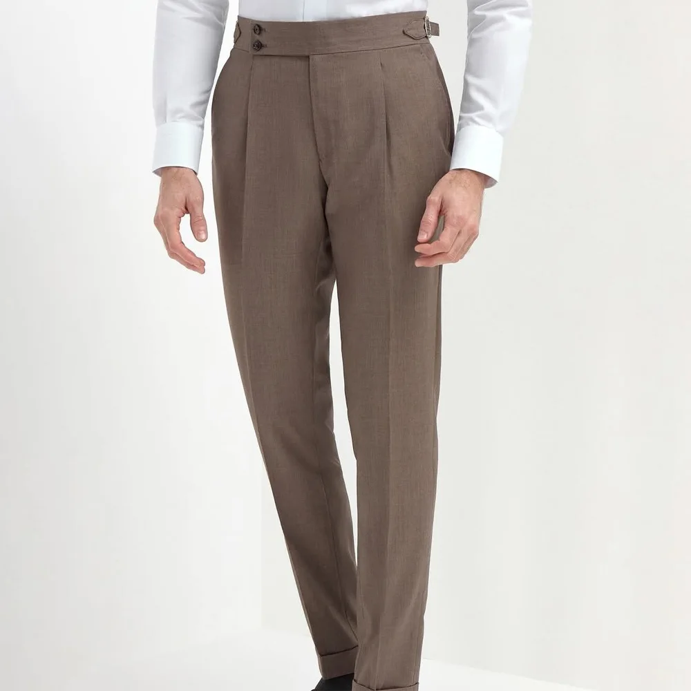 

Business Straight Pants Men's Solid Color Work Pants for Man Trousers Polyester Casual Straight-Leg Trouser Tailoring Classic