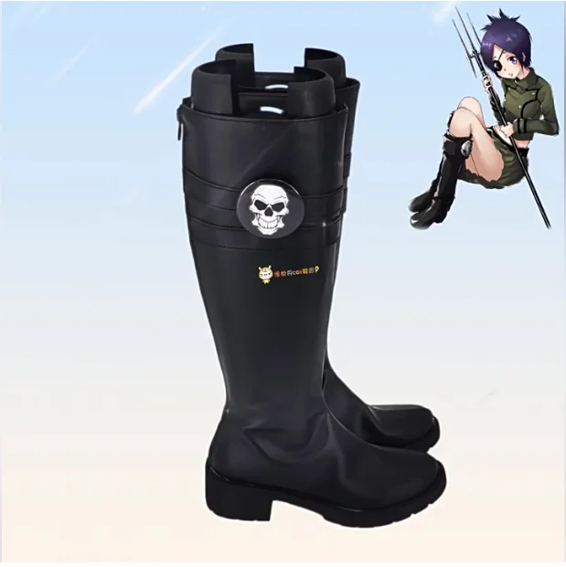 

Anime HITMAN REBORN Kurōmu Dokuro Cosplay Shoes Boots Halloween Party Role Play Costume Accessories
