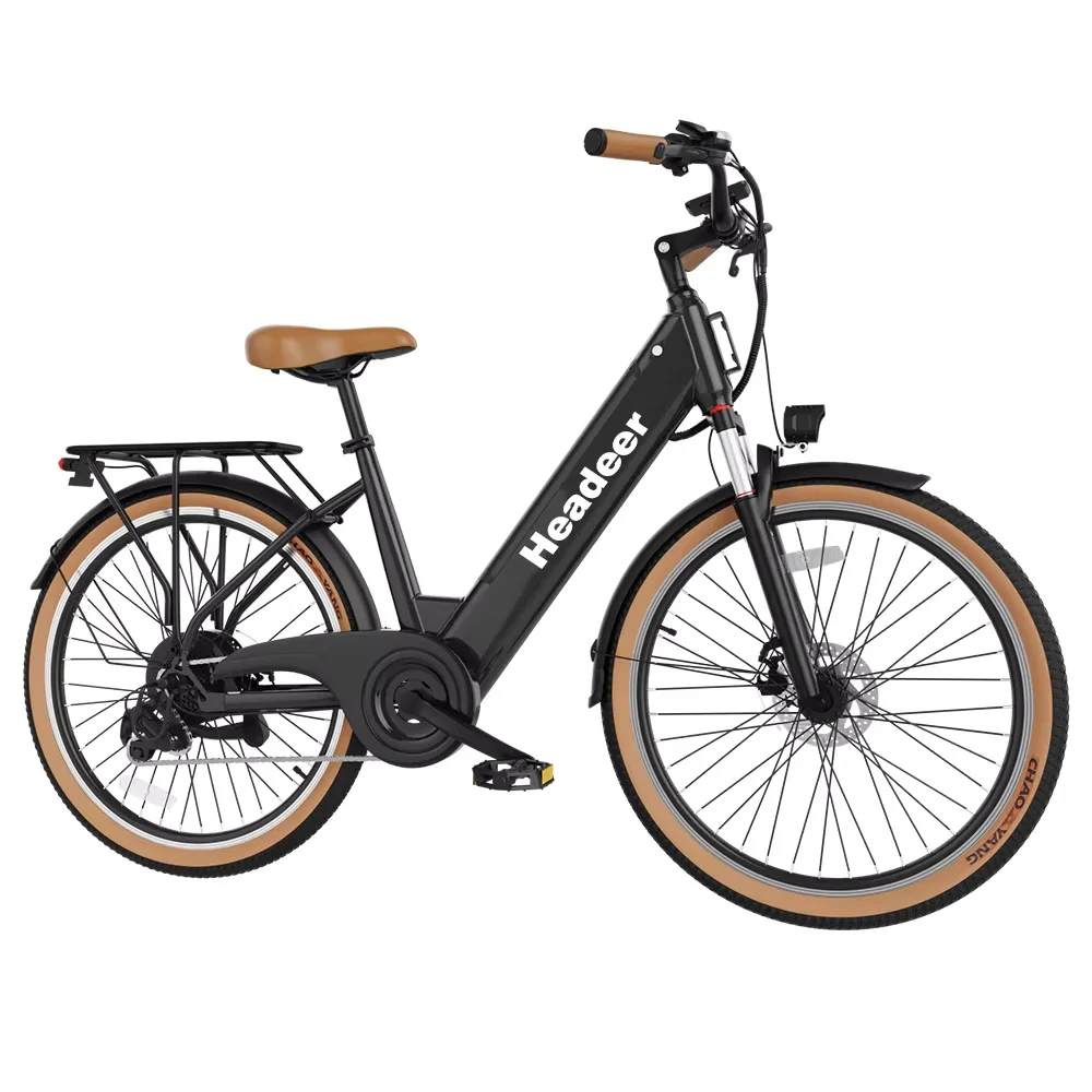 HEADEER BD26195 Elektrische fiets 48V11.5AH Batterij Volwassen E-bike 26-inch band Dubbele schijfrem 7-versnellingen Elektrische fiets voor dagelijks woon-werkverkeer in de stad