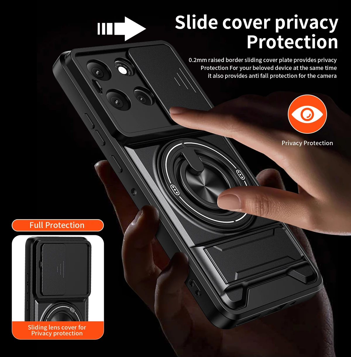 Für Motorola G86 Hülle Moto G86 Power Cover Moto G56 Hüllen Magsafe Magnetische Klapphalterung Militärische Panzerung Kameraschutz-Abdeckung – Detail 9