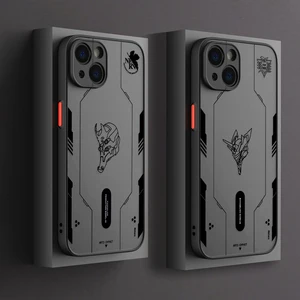 Casing Ponsel Genesises Neons untuk iPhone 16 15 14 Plus 13 12 Mini 11 Pro Max X Xs XR 7 8 Penutup Keras Evangelion Transparan Matte 12 kasus evangelion penjualan terbaik - №