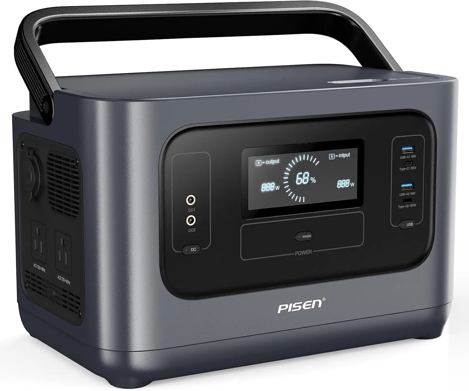 

Portable Power Station 1000W, Solar Generator with Fast Charging, 1008WH LiFePO4