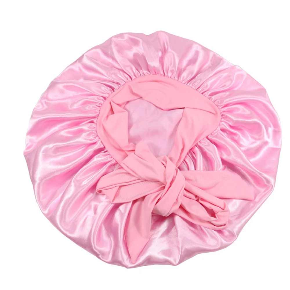 Neue Unsichtbare Flache Imitierte Seiden-Satin Schlafhaube für Damen mit Verstellbarem Knopf, Nachtpflege-Haube, Mütze, Kopfbedeckung – Detail 22