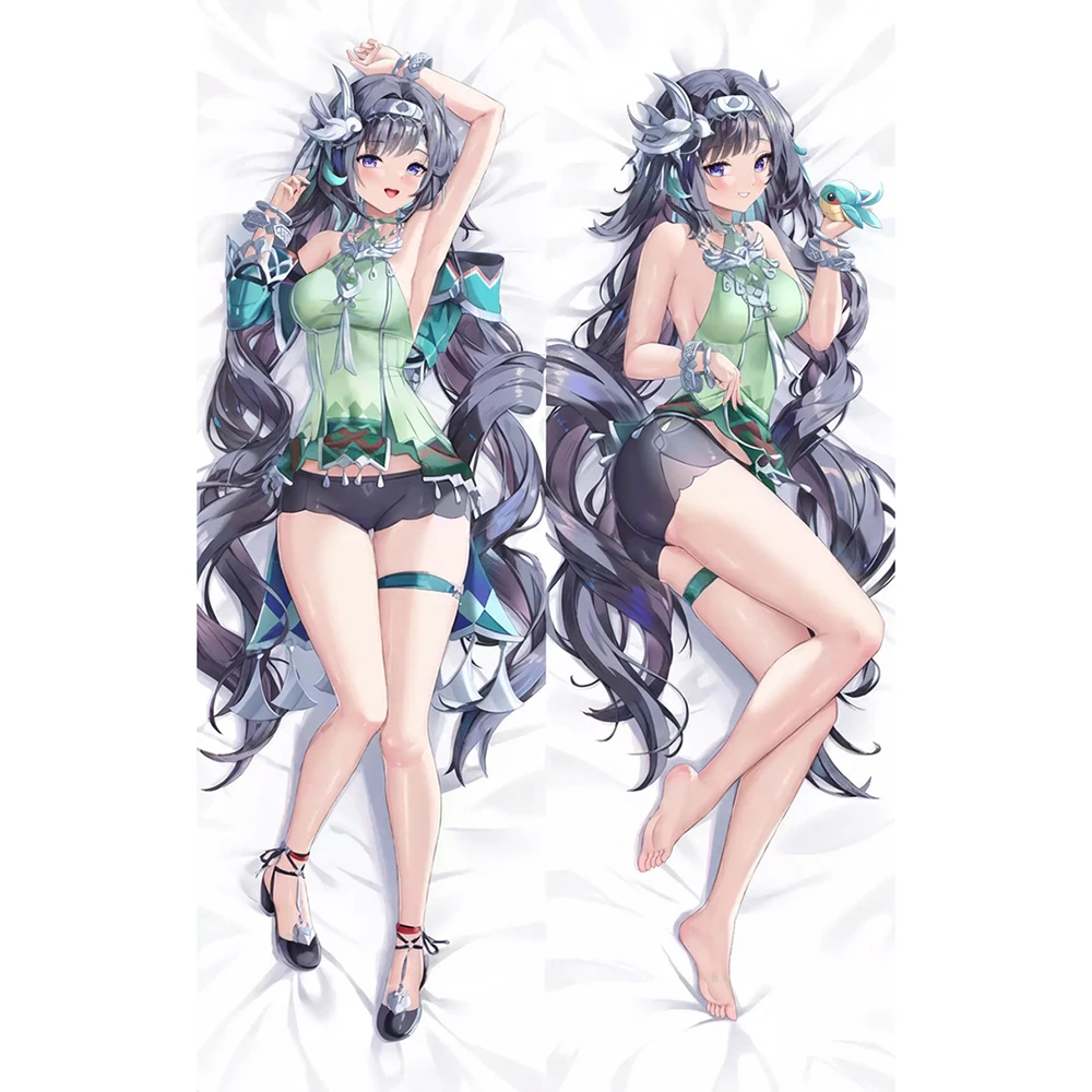 Anime Genshin Impact Lan Yan Dakimakura Cover Pillowcase Bedding Hugging Double-Sided Printed Pillow Cover Otaku Cushion Covers
