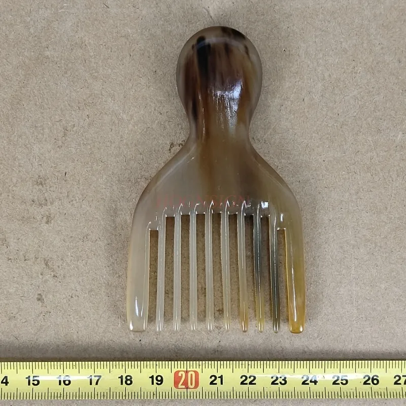 Natural white horn comb anti-static massage head treatment comb portable bag pocket care hair comb length 9.5CM